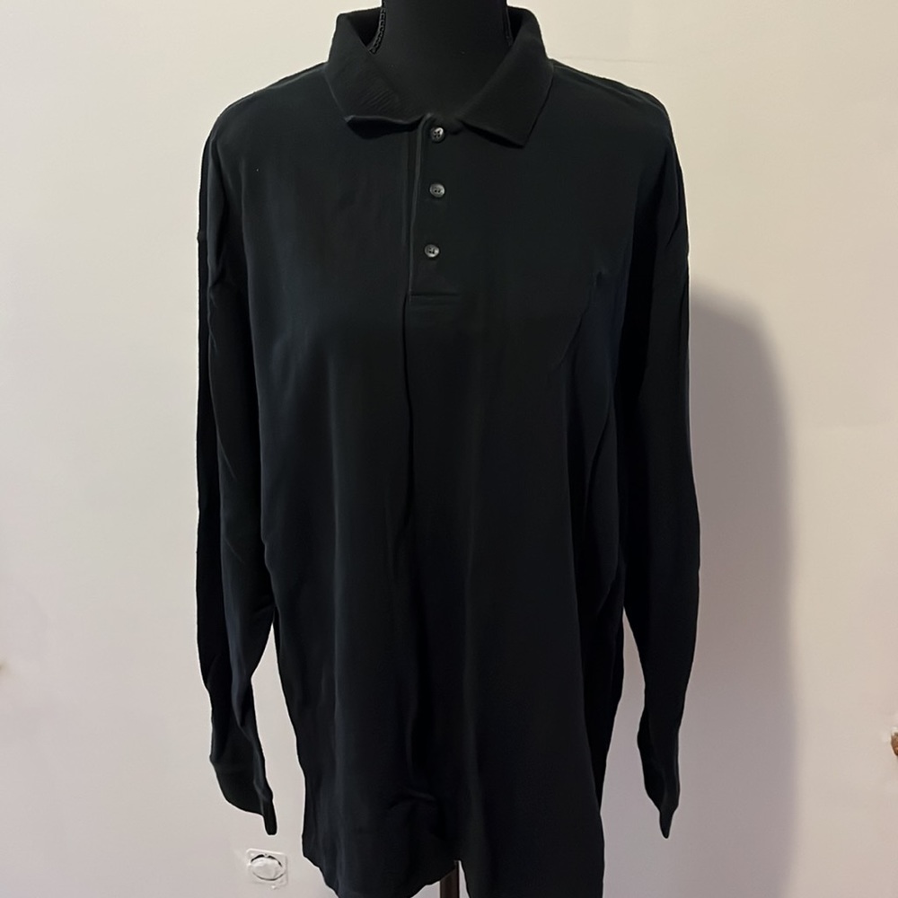 Yves Saint Laurent Polo Ribbed Knit Long Sleeve